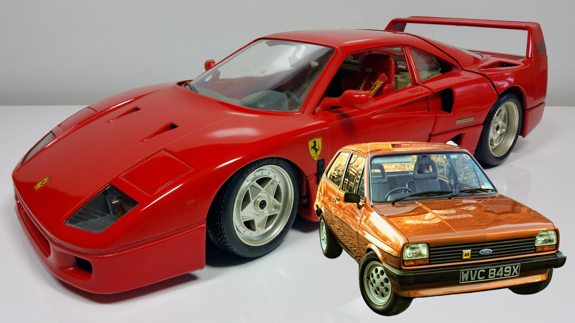 Ferrari and hatchback